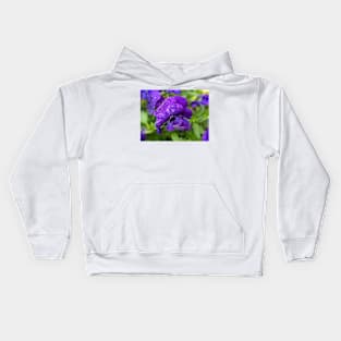 Raindrop Purple Flower Photographic Image Kids Hoodie